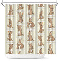 Kangaroo Australia Mother's Day Shower Curtain Mum and Joey Memory Aboriginal Stamp Seamless Style