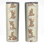 Kangaroo Australia Mother's Day Skinny Tumbler Mum and Joey Memory Aboriginal Stamp Seamless Style