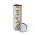 Kangaroo Australia Mother's Day Skinny Tumbler Mum and Joey Memory Aboriginal Stamp Seamless Style