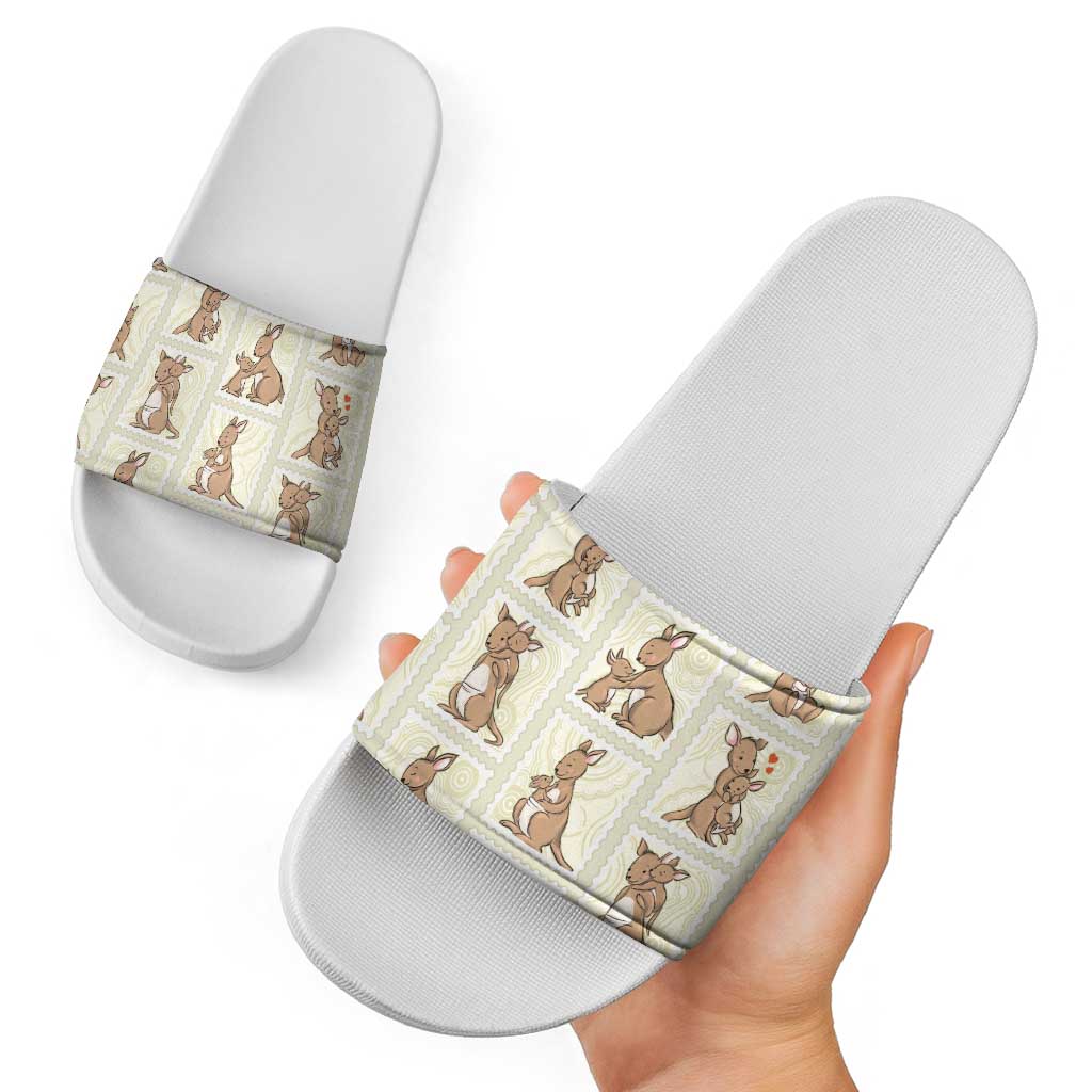 Kangaroo Australia Mother's Day Slide Sandals Mum and Joey Memory Aboriginal Stamp Seamless Style