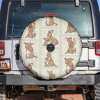Kangaroo Australia Mother's Day Spare Tire Cover Mum and Joey Memory Aboriginal Stamp Seamless Style