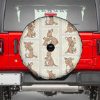 Kangaroo Australia Mother's Day Spare Tire Cover Mum and Joey Memory Aboriginal Stamp Seamless Style