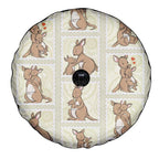Kangaroo Australia Mother's Day Spare Tire Cover Mum and Joey Memory Aboriginal Stamp Seamless Style