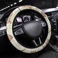 Kangaroo Australia Mother's Day Steering Wheel Cover Mum and Joey Memory Aboriginal Stamp Seamless Style