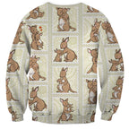 Kangaroo Australia Mother's Day Sweatshirt Mum and Joey Memory Aboriginal Stamp Seamless Style