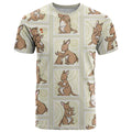 Kangaroo Australia Mother's Day T Shirt Mum and Joey Memory Aboriginal Stamp Seamless Style