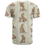 Kangaroo Australia Mother's Day T Shirt Mum and Joey Memory Aboriginal Stamp Seamless Style