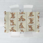 Kangaroo Australia Mother's Day Tablecloth Mum and Joey Memory Aboriginal Stamp Seamless Style