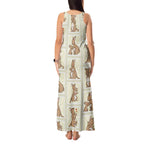 Kangaroo Australia Mother's Day Tank Maxi Dress Mum and Joey Memory Aboriginal Stamp Seamless Style