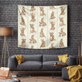 Kangaroo Australia Mother's Day Tapestry Mum and Joey Memory Aboriginal Stamp Seamless Style