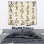 Kangaroo Australia Mother's Day Tapestry Mum and Joey Memory Aboriginal Stamp Seamless Style