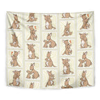 Kangaroo Australia Mother's Day Tapestry Mum and Joey Memory Aboriginal Stamp Seamless Style
