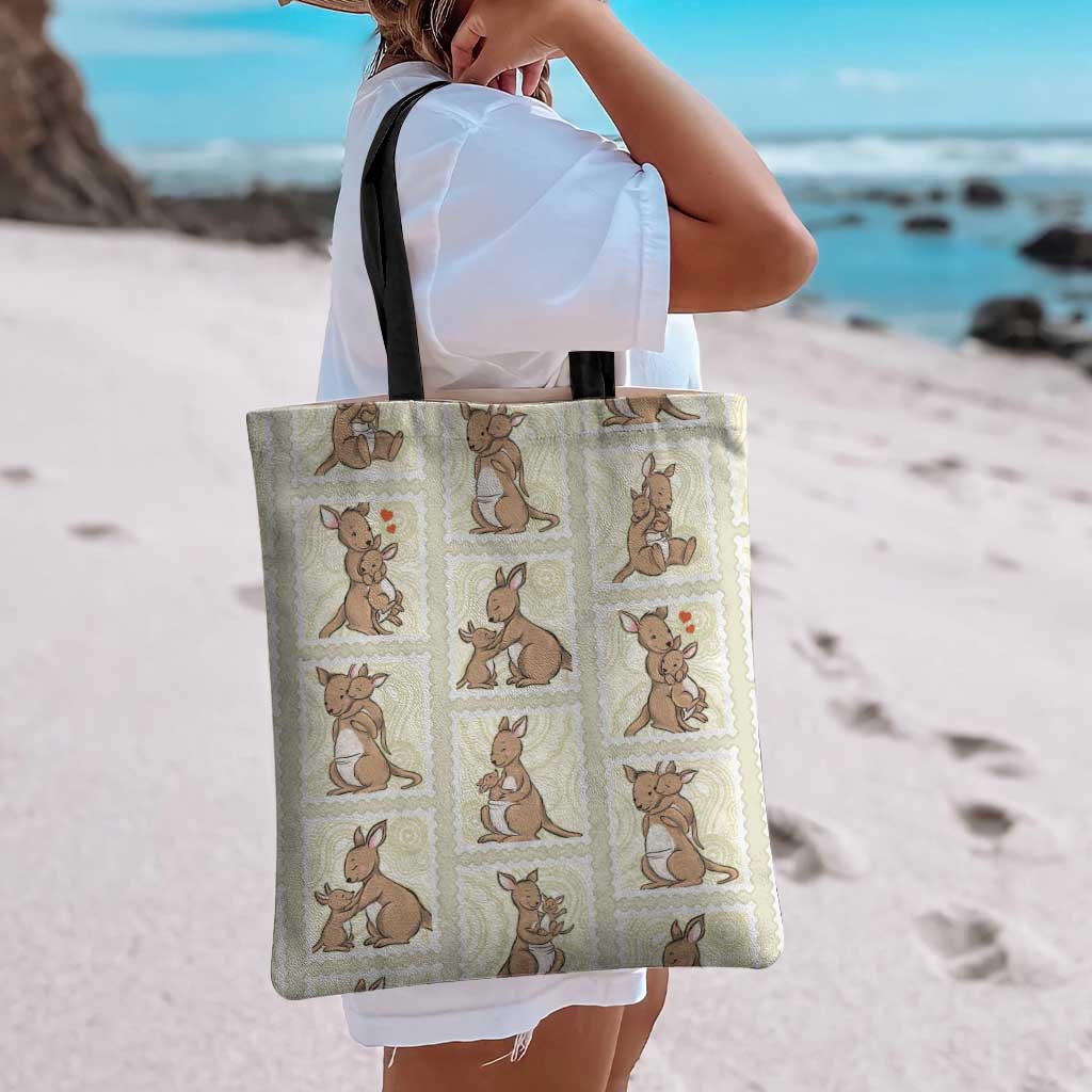 Kangaroo Australia Mother's Day Tote Bag Mum and Joey Memory Aboriginal Stamp Seamless Style