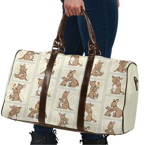 Kangaroo Australia Mother's Day Travel Bag Mum and Joey Memory Aboriginal Stamp Seamless Style