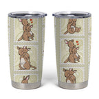 Kangaroo Australia Mother's Day Tumbler Cup Mum and Joey Memory Aboriginal Stamp Seamless Style