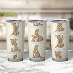 Kangaroo Australia Mother's Day Tumbler Cup Mum and Joey Memory Aboriginal Stamp Seamless Style