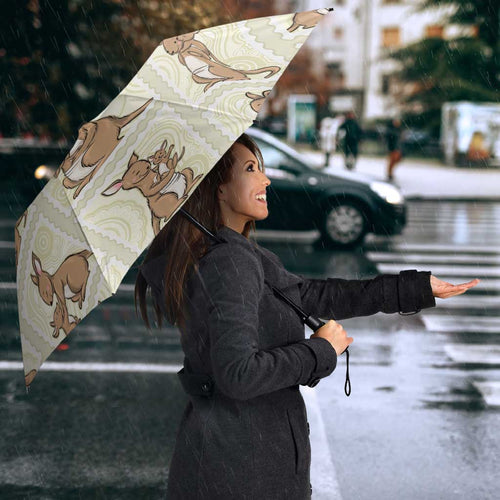 Kangaroo Australia Mother's Day Umbrella Mum and Joey Memory Aboriginal Stamp Seamless Style