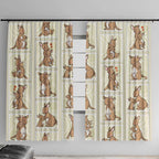Kangaroo Australia Mother's Day Window Curtain Mum and Joey Memory Aboriginal Stamp Seamless Style