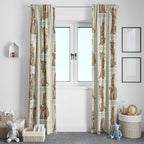 Kangaroo Australia Mother's Day Window Curtain Mum and Joey Memory Aboriginal Stamp Seamless Style