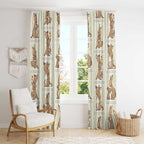 Kangaroo Australia Mother's Day Window Curtain Mum and Joey Memory Aboriginal Stamp Seamless Style