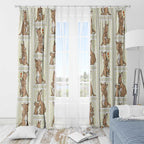 Kangaroo Australia Mother's Day Window Curtain Mum and Joey Memory Aboriginal Stamp Seamless Style