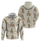 Kangaroo Australia Mother's Day Zip Hoodie Mum and Joey Memory Aboriginal Stamp Seamless Style