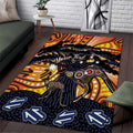 Australia Mother's Day Personalised Area Rug Kangaroo With Aboriginal Tree Art