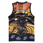 Australia Mother's Day Personalised Basketball Jersey Kangaroo With Aboriginal Tree Art