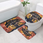 Australia Mother's Day Personalised Bathroom Set Kangaroo With Aboriginal Tree Art