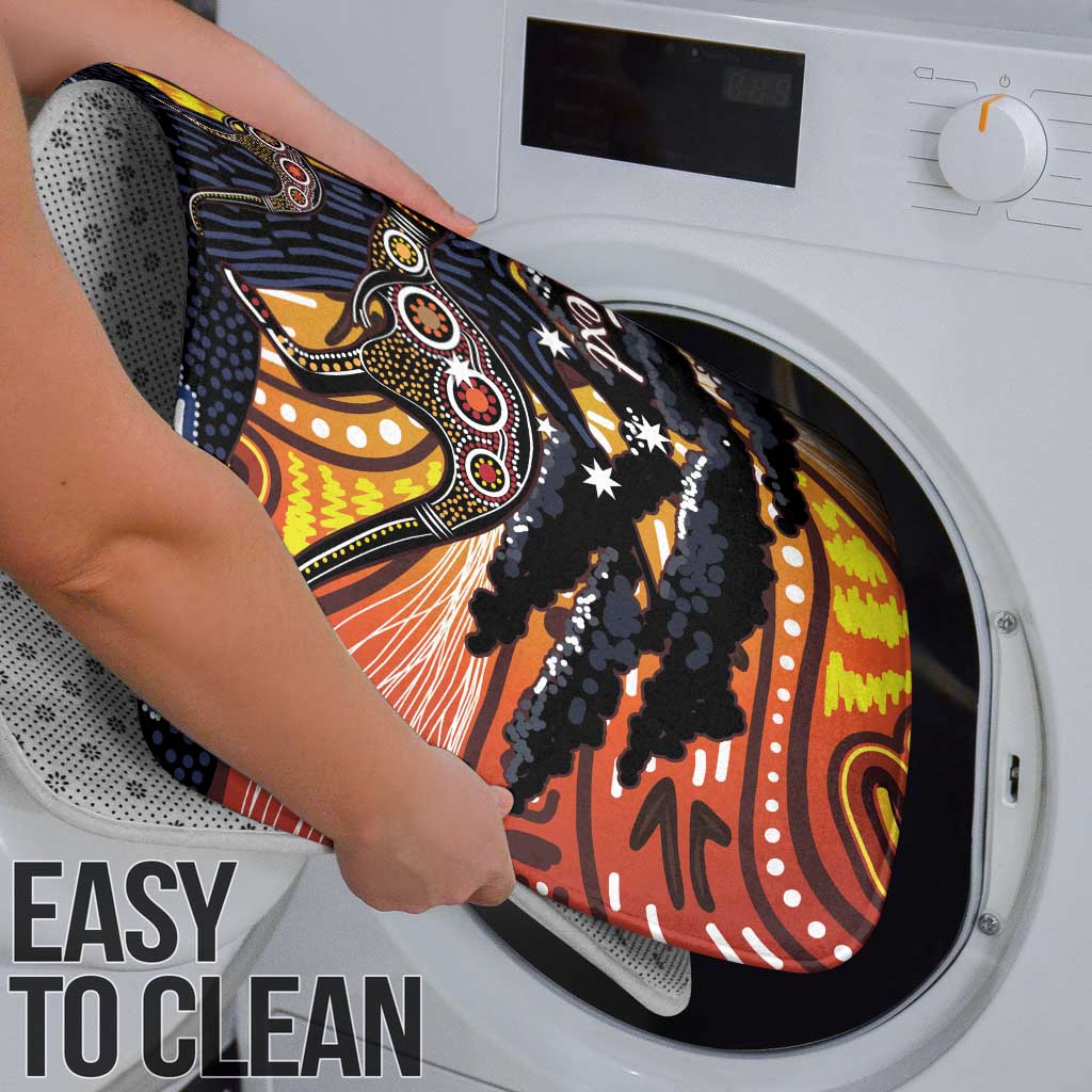 Australia Mother's Day Personalised Bathroom Set Kangaroo With Aboriginal Tree Art