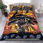 Australia Mother's Day Personalised Bedding Set Kangaroo With Aboriginal Tree Art