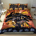 Australia Mother's Day Personalised Bedding Set Kangaroo With Aboriginal Tree Art