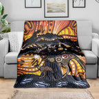 Australia Mother's Day Personalised Blanket Kangaroo With Aboriginal Tree Art