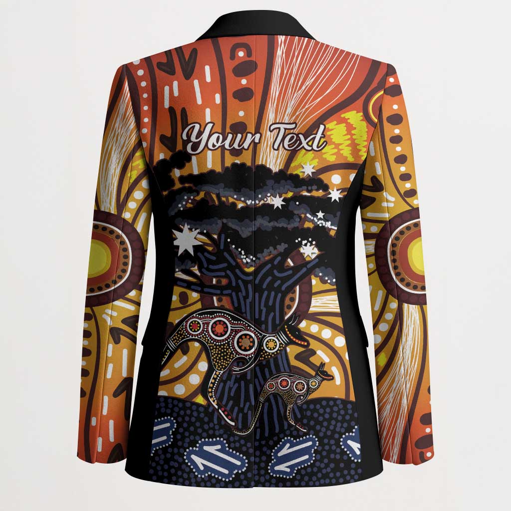 Australia Mother's Day Personalised Blazer Kangaroo With Aboriginal Tree Art