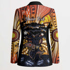 Australia Mother's Day Personalised Blazer Kangaroo With Aboriginal Tree Art