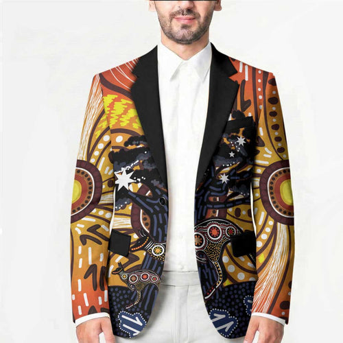 Australia Mother's Day Personalised Blazer Kangaroo With Aboriginal Tree Art