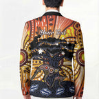 Australia Mother's Day Personalised Blazer Kangaroo With Aboriginal Tree Art