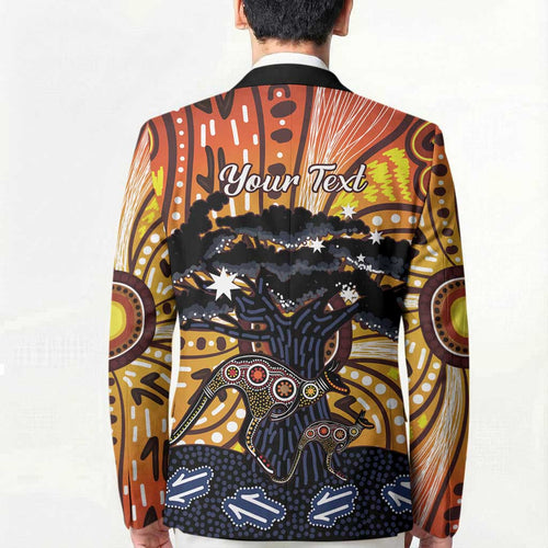 Australia Mother's Day Personalised Blazer Kangaroo With Aboriginal Tree Art