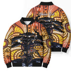 Australia Mother's Day Personalised Bomber Puffer Jacket Kangaroo With Aboriginal Tree Art