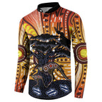 Australia Mother's Day Personalised Button Sweatshirt Kangaroo With Aboriginal Tree Art
