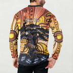 Australia Mother's Day Personalised Button Sweatshirt Kangaroo With Aboriginal Tree Art