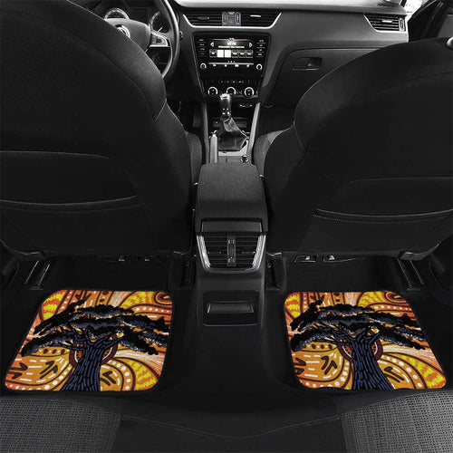 Australia Mother's Day Personalised Car Mats Kangaroo With Aboriginal Tree Art