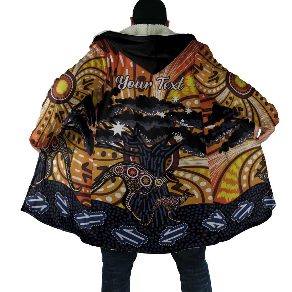 Australia Mother's Day Personalised Cloak Kangaroo With Aboriginal Tree Art
