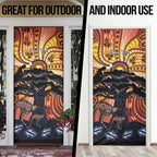 Australia Mother's Day Personalised Door Cover Kangaroo With Aboriginal Tree Art