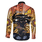 Australia Mother's Day Personalised Family Matching Mermaid Dress and Hawaiian Shirt Kangaroo With Aboriginal Tree Art