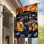 Australia Mother's Day Personalised Garden Flag Kangaroo With Aboriginal Tree Art