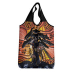 Australia Mother's Day Personalised Grocery Bag Kangaroo With Aboriginal Tree Art