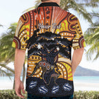 Australia Mother's Day Personalised Hawaiian Shirt Kangaroo With Aboriginal Tree Art