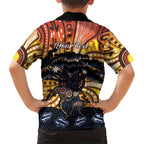 Australia Mother's Day Personalised Hawaiian Shirt Kangaroo With Aboriginal Tree Art