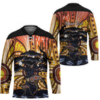 Australia Mother's Day Personalised Hockey Jersey Kangaroo With Aboriginal Tree Art